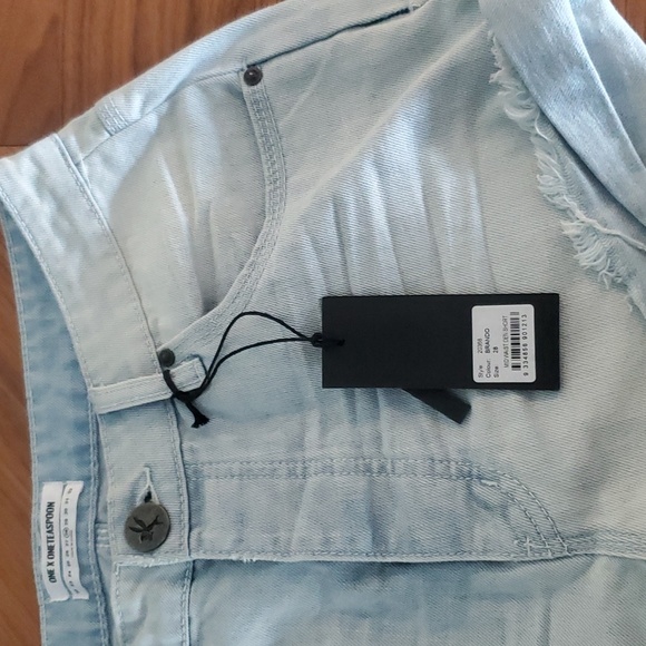 NWT One teaspoon Brando Bandits Mid Waist Denim Shorts Size 28 button fly - Picture 5 of 11